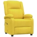 Sillón reclinable eléctrico de tela amarillo