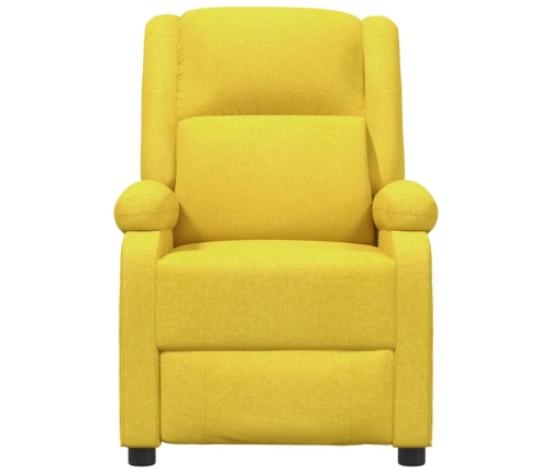 Sillón reclinable eléctrico de tela amarillo