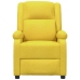 Sillón reclinable eléctrico de tela amarillo