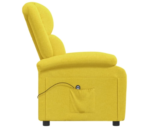 Sillón reclinable eléctrico de tela amarillo