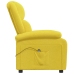 Sillón reclinable eléctrico de tela amarillo