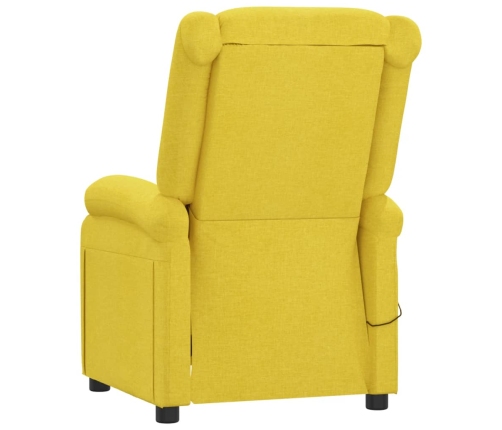 Sillón reclinable eléctrico de tela amarillo