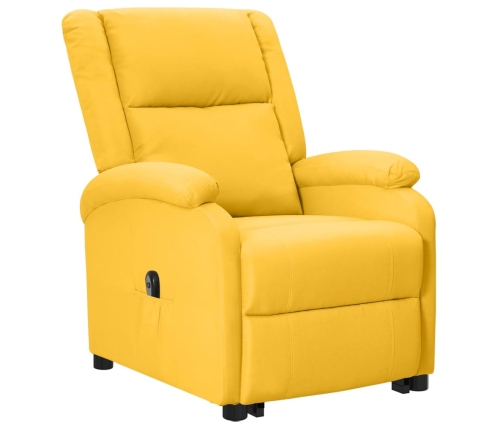 Sillón elevable de tela amarillo