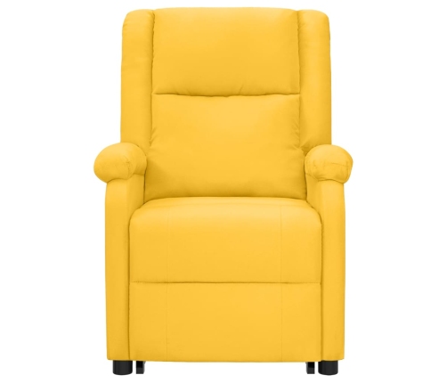 Sillón elevable de tela amarillo