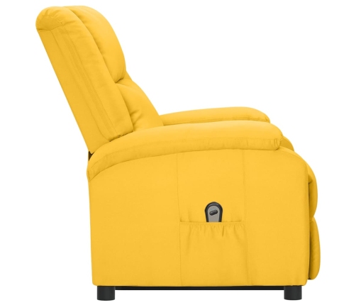 Sillón elevable de tela amarillo