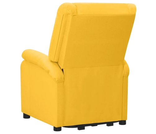 Sillón elevable de tela amarillo