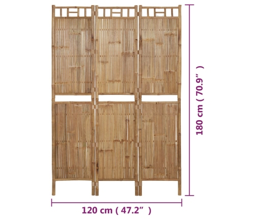 Biombo divisor de 3 paneles 120x180 cm