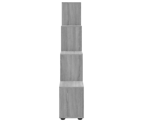 Estantería forma de escalera madera contrachapada gris Sonoma