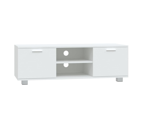 Mueble para TV madera contrachapada blanco 120x40,5x35 cm