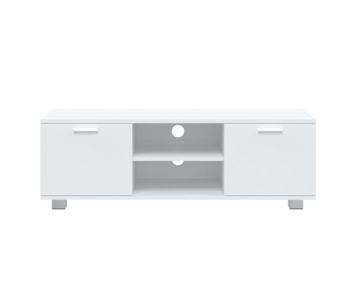 Mueble para TV madera contrachapada blanco 120x40,5x35 cm