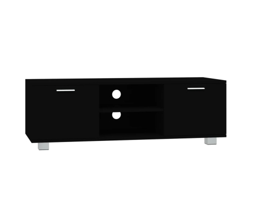 Mueble para TV madera contrachapada negro 120x40,5x35 cm