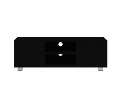 Mueble para TV madera contrachapada negro 120x40,5x35 cm