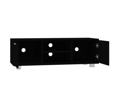 Mueble para TV madera contrachapada negro 120x40,5x35 cm