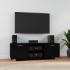 Mueble para TV madera contrachapada negro 120x40,5x35 cm