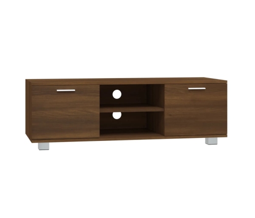 Mueble para TV madera contrachapada marrón roble 120x40,5x35 cm