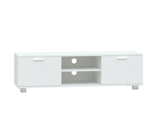 Mueble para TV madera contrachapada blanco 120x40,5x35 cm