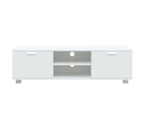 Mueble para TV madera contrachapada blanco 120x40,5x35 cm