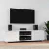 Mueble para TV madera contrachapada blanco 120x40,5x35 cm