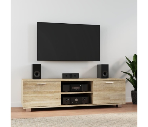 Mueble para TV madera contrachapada roble Sonoma 140x40,5x35 cm