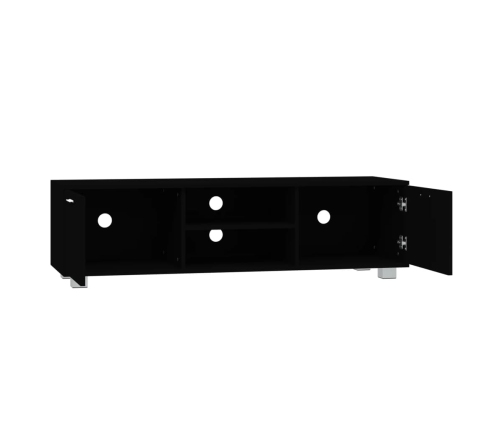 Mueble para TV madera contrachapada negro 140x40,5x35 cm