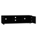 Mueble para TV madera contrachapada negro 140x40,5x35 cm