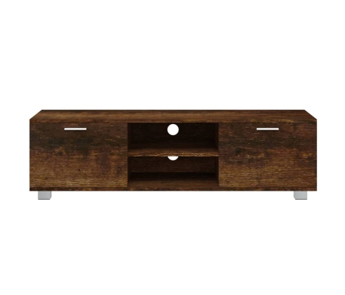 Mueble para TV madera contrachapada roble ahumado 140x40,5x35cm