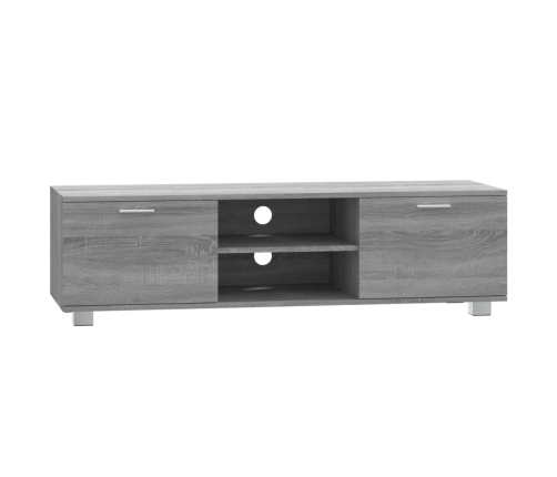 Mueble de TV madera contrachapada gris Sonoma 140x40,5x35 cm