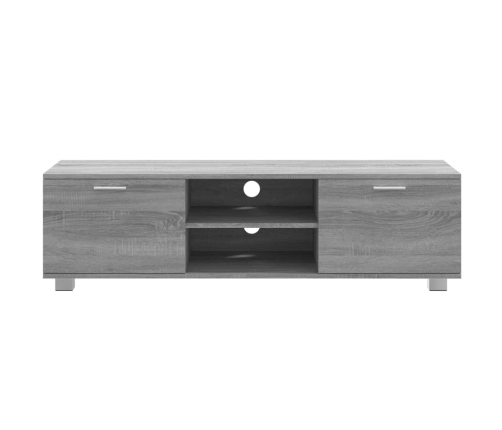 Mueble de TV madera contrachapada gris Sonoma 140x40,5x35 cm