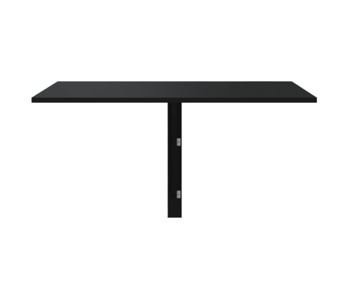 Mesa de pared plegable madera contrachapada negra 100x60x56 cm