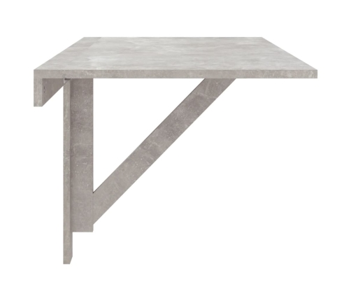 Mesa de pared plegable contrachapada gris hormigón 100x60x56 cm