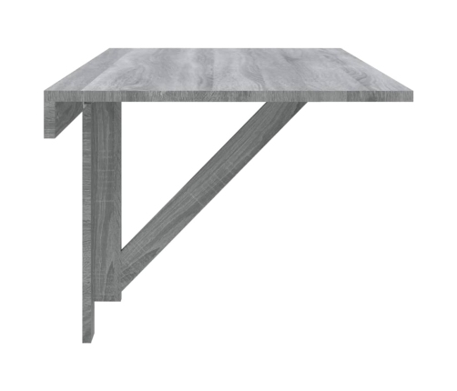 Mesa de pared plegable contrachapada gris Sonoma 100x60x56 cm