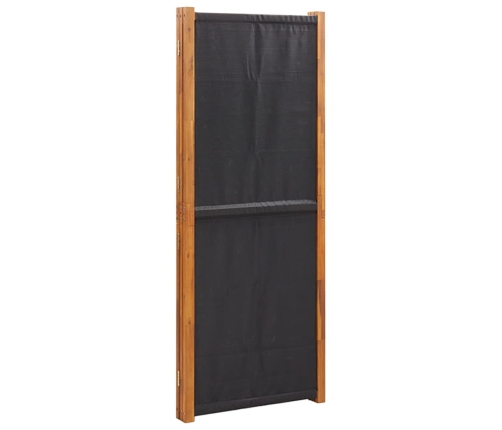 Biombo divisor de 3 paneles negro 210x180 cm