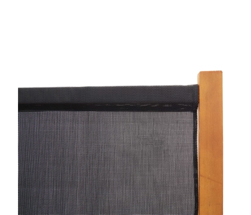 Biombo divisor de 3 paneles negro 210x180 cm