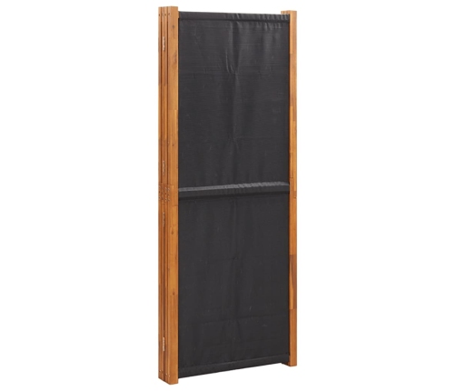 Biombo divisor de 4 paneles negro 280x180 cm