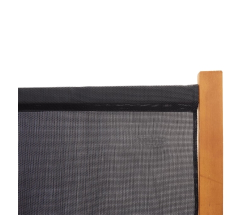 Biombo divisor de 4 paneles negro 280x180 cm