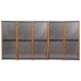 Biombo divisor de 5 paneles negro 350x180 cm