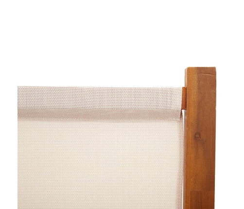 Biombo divisor de 3 paneles blanco crema 210x180 cm