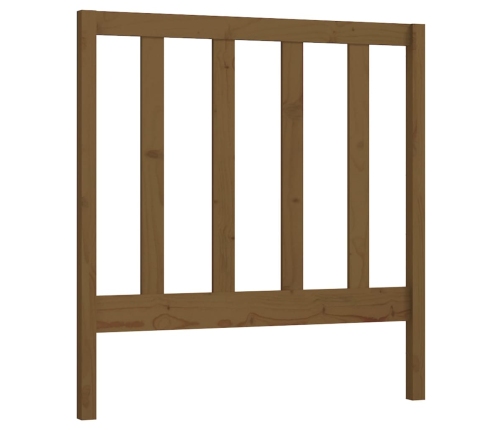 Cabecero de cama madera maciza de pino marrón miel 81x4x100 cm