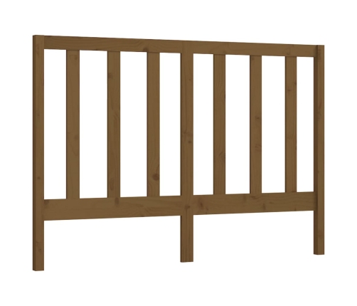 Cabecero de cama madera maciza de pino marrón miel 156x4x100 cm