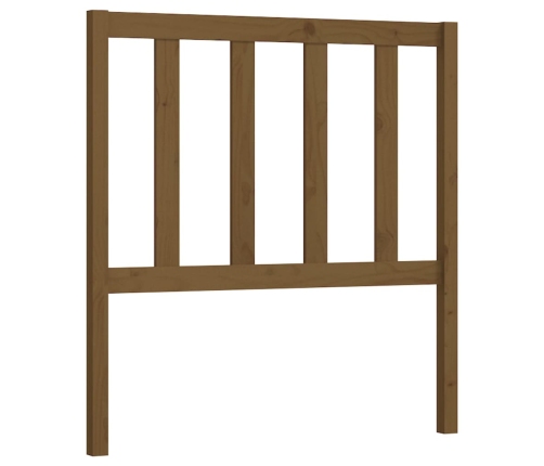 Cabecero de cama madera maciza de pino marrón miel 81x4x100 cm