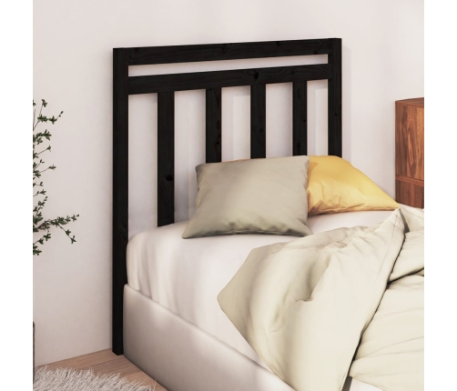 Cabecero de cama madera maciza de pino negro 96x4x100 cm