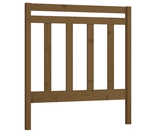 Cabecero de cama madera maciza de pino marrón miel 106x4x100 cm