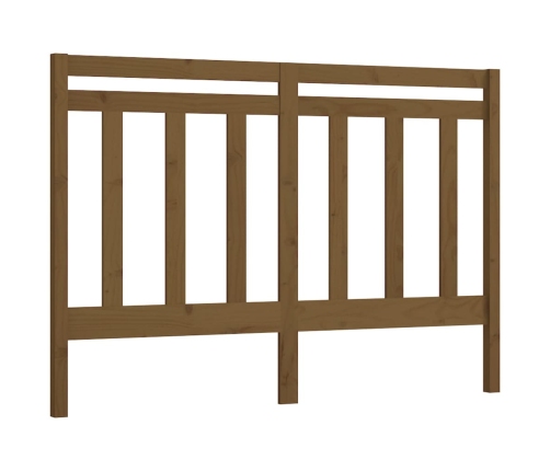 Cabecero de cama madera maciza de pino marrón miel 141x4x100 cm