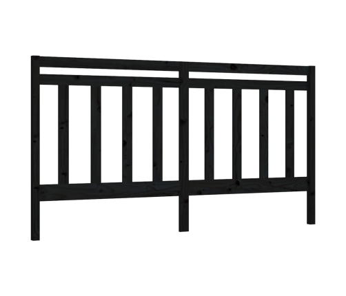 Cabecero de cama madera maciza de pino negro 186x4x100 cm