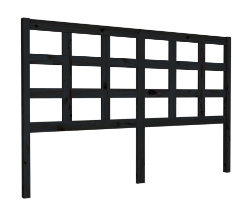 Cabecero de cama madera maciza de pino negro 156x4x100 cm