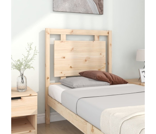 Cabecero de cama madera maciza de pino 80,5x4x100 cm