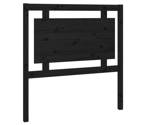 Cabecero de cama madera maciza de pino negro 95,5x4x100 cm