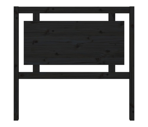 Cabecero de cama madera maciza de pino negro 105,5x4x100 cm