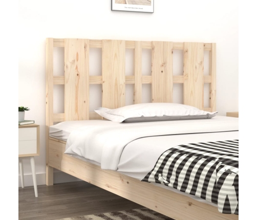 Cabecero de cama madera maciza de pino 125,5x4x100 cm