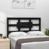 vidaXL Cabecero de cama madera maciza de pino negro 105,5x4x100 cm